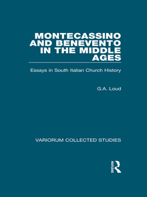 cover image of Montecassino and Benevento in the Middle Ages